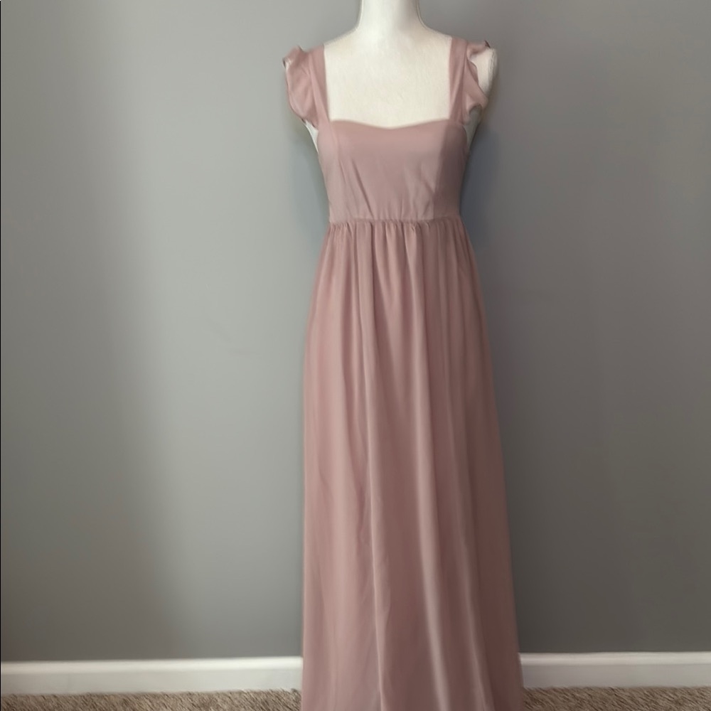 Pink Ruffled Tiered Dress